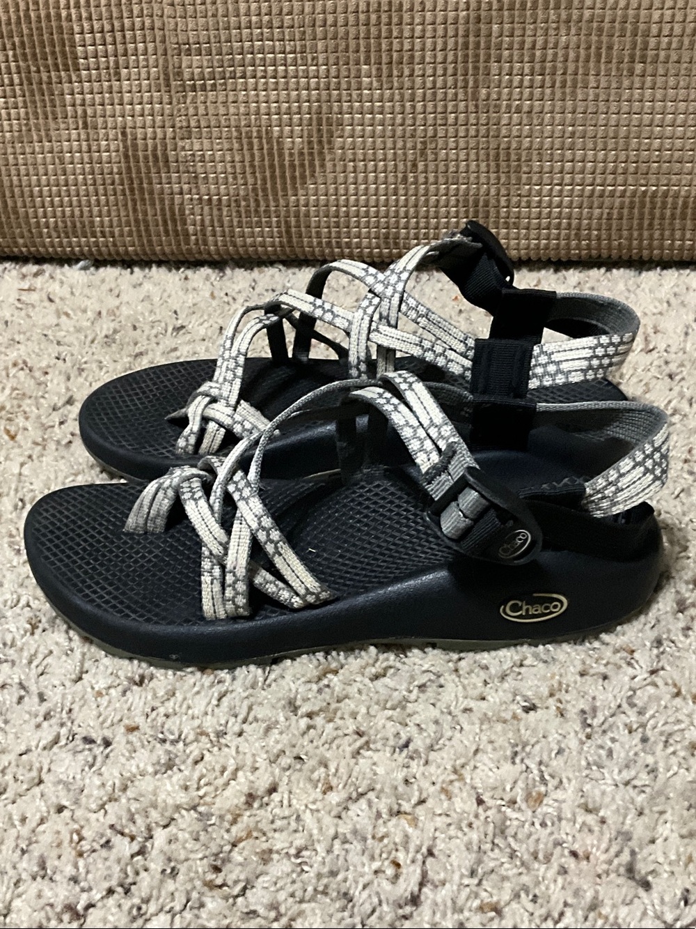 Chaco Black Sandals with White Speckled Straps - Picture 12 of 12